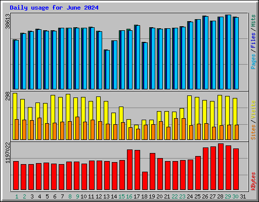 Daily usage for June 2024