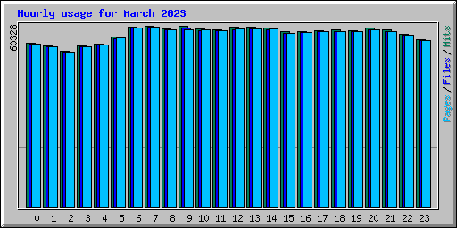 Hourly usage for March 2023