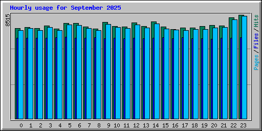 Hourly usage for September 2025