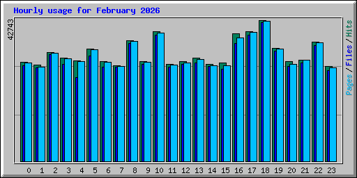 Hourly usage for February 2026