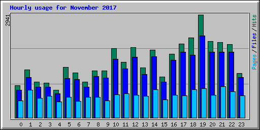 Hourly usage for November 2017