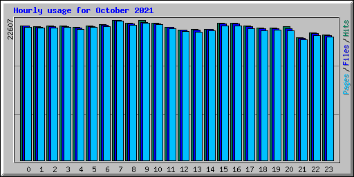 Hourly usage for October 2021