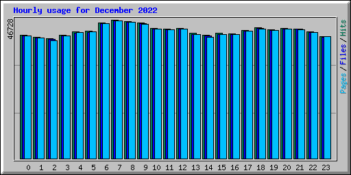 Hourly usage for December 2022