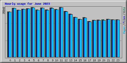 Hourly usage for June 2023