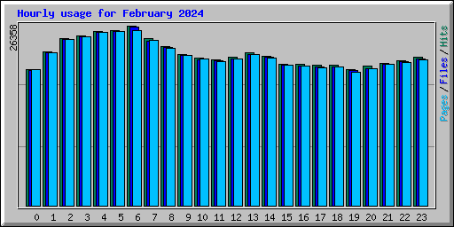 Hourly usage for February 2024