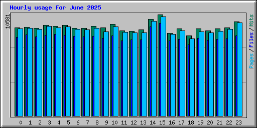 Hourly usage for June 2025